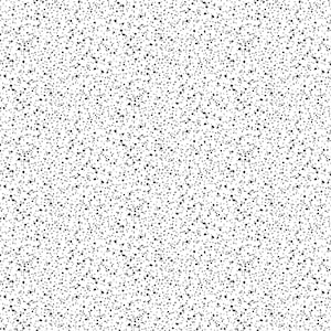 May include: A seamless pattern of small, irregularly shaped black dots scattered across a white background. The dots vary in size and density, creating a speckled or granular texture. This design is suitable for various applications.