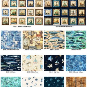 Quilting TreasuresSirens Call36.5 x 42 Nautical Patches PanelDigitalNavyCotton Fabric by the Panel 29991-N image 3