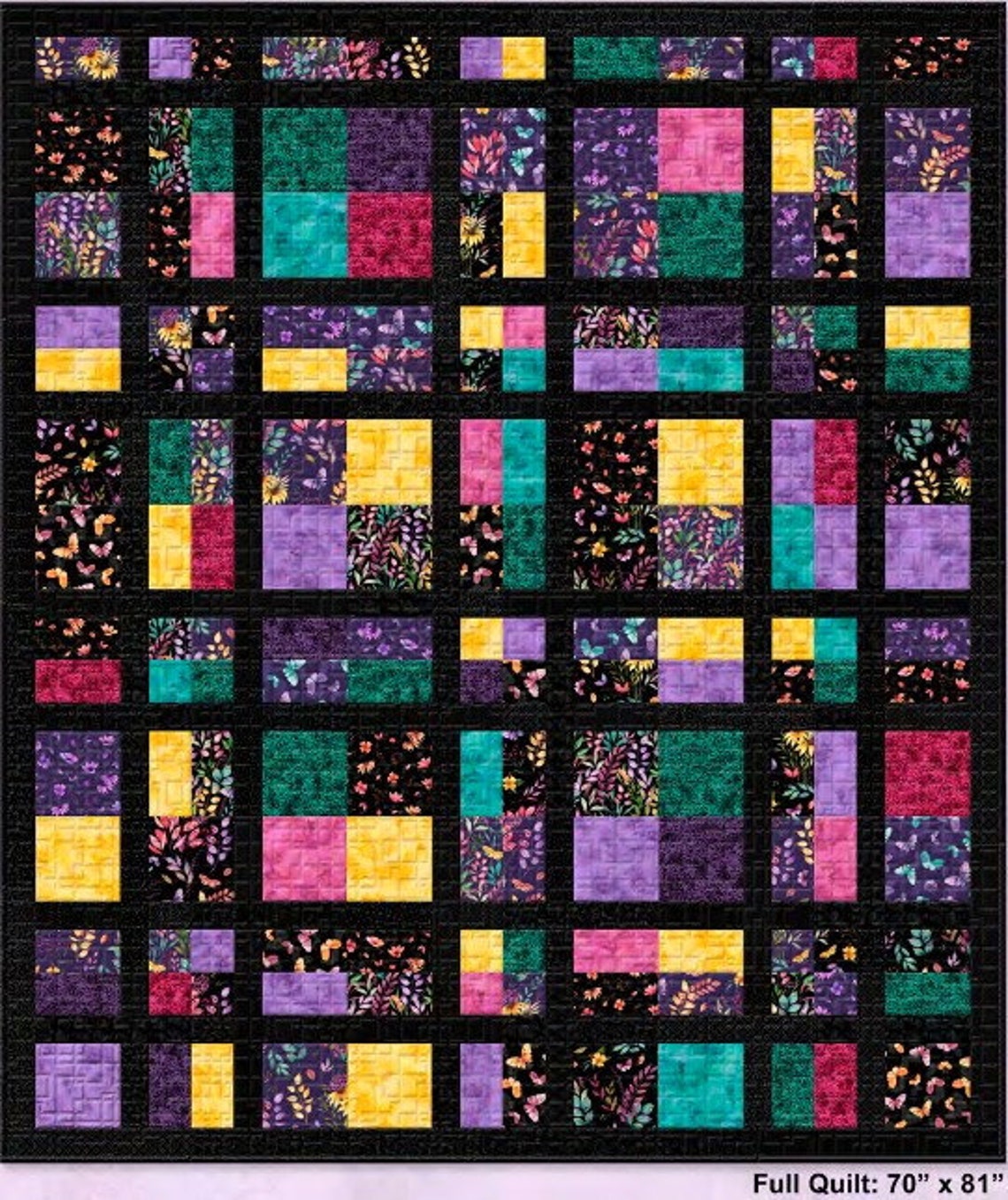 Wilmington Prints Botanical Magic Floral Tonal Purple Etsy