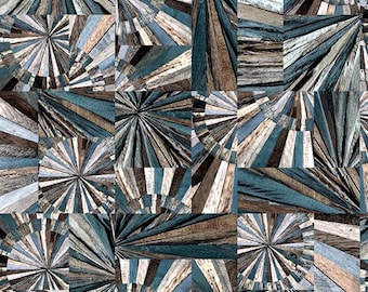 Studio E Out of the Woodwork Wood Burst Digital Slate Cotton Fabric by the Yard or Select Length 8563S-79