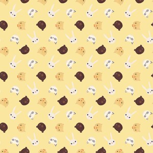 Riley Blake~El gran día de la familia más pequeña~Amigos~Amarillo~Tela de algodón cortada a medida o seleccione largo C11493R-AMARILLO