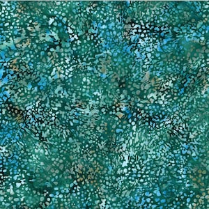 Hoffman~Bali Batiks~Woodland by McKenna Ryan~Fish Texture~Viridian~Cotton Batik Fabric by the Yard or Select Length MR59-309