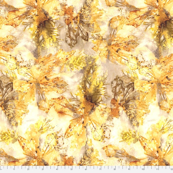 Free Spirit - Into the Woods - Oak Shadows - Digital Print - Goldenrod - Cotton Fabric by the Yard or Select Length PWKA002-GOLDENROD