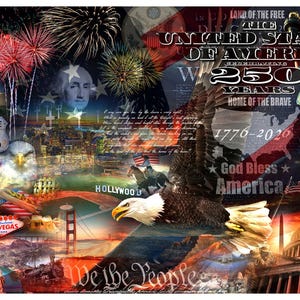 Freedom Ring by Hoffman, Quilting Cotton Fabric, 30" Americana 250 Panel Y5857-159
