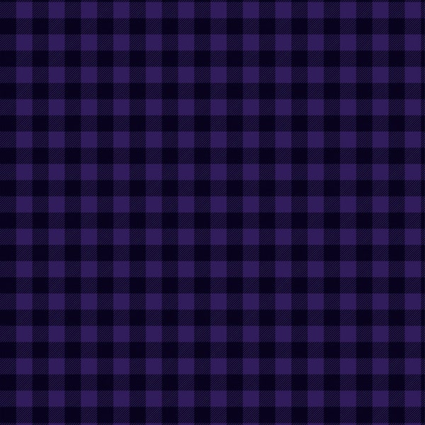 Wilmington Prints~Essentials Basics~Buffalo Check~Purple/Black~Cotton Fabric by the Yard or Select Length 39148-669