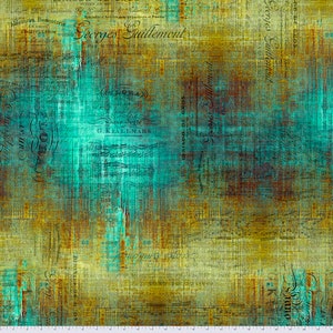 Free Spirit Abandoned II by Tim Holtz Piano Sorte Patina Cotton Fabric by the Yard or Select Length PWTH138-PATINA