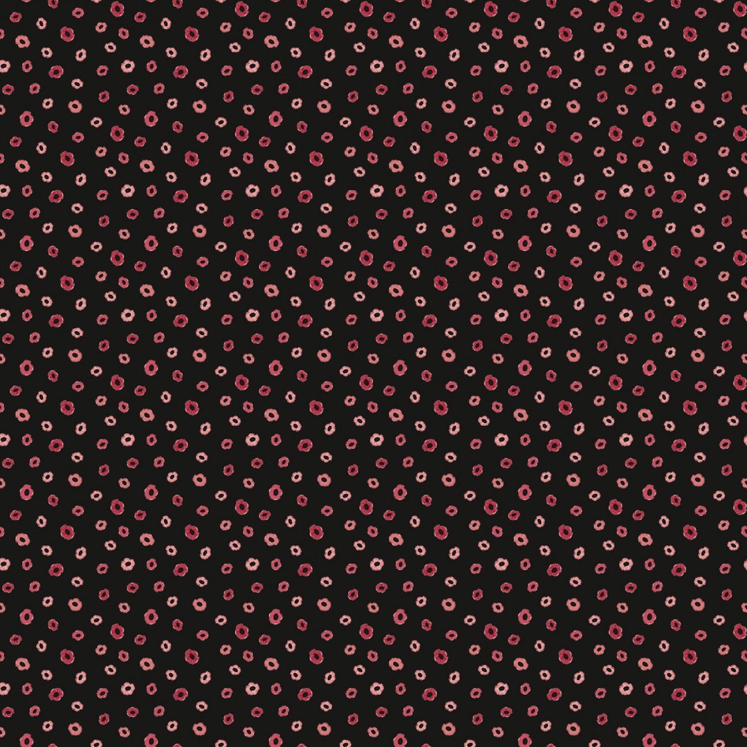 Riley Blake Petals & Pedals Mini Pedals Black Cotton Etsy