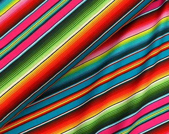 Elizabeths Studio~Fiesta~Mexican Sombrero Stripe~Fuchsia~Cotton Fabric by the Yard or Select Length 263E-FUCH