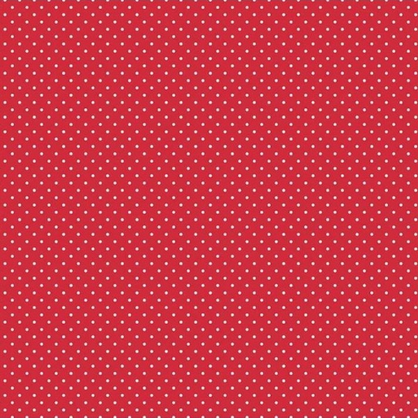 Riley Blake~Swiss Dots~Small~Red/White~Cotton Fabric by the Yard or Select Length C670R-80RED