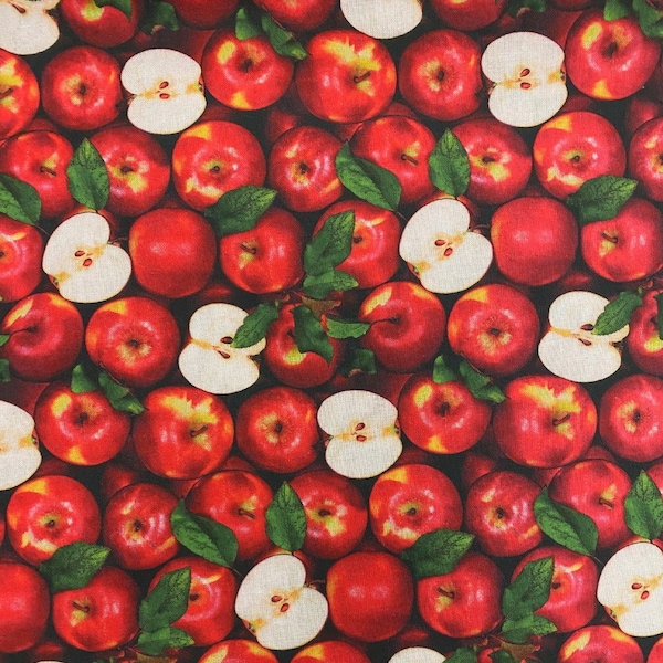 Windham~A La Carte~Apple A Day~Digital Print~Multi~Cotton Fabric by the Yard or Select Length 51889D-X