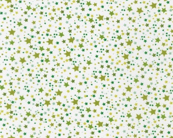 Robert Kaufman~How the Grinch Stole Christmas~Stars~Lime~Cotton Fabric by the Yard or Select Length ADE2028250