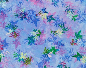 Robert Kaufman Wild Vista Leaves Lavender Cotton Fabric by the Yard or Select Length SRKD2212623