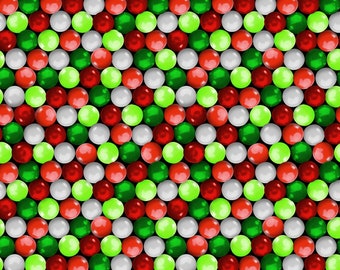 Kanvas by Benartex Sweet Holidays Festive Gumballs Multi Cotton Fabric by the Yard or Select Length 12783B-99