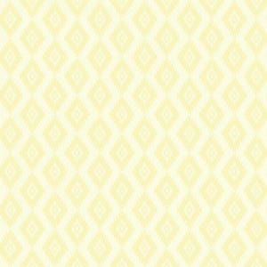 May include: A seamless pattern with a repeating diamond shape design in a pale yellow color.