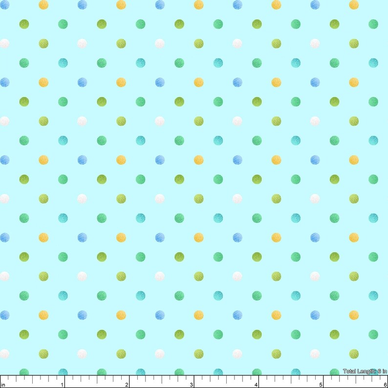 Fabric by the Yard 2270-11 Dots Sweet Tweet Aqua Henry Glass