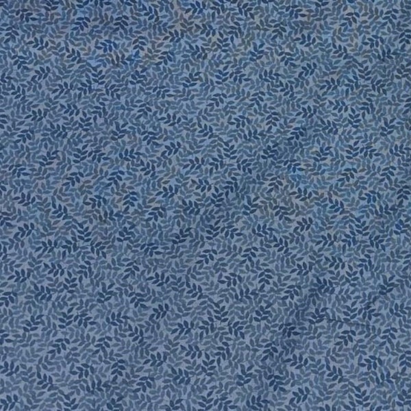 EOB~Quilting Treasures - Harmony - Leaf - Denim - Cotton Fabric by the Yard 24777W