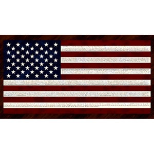 United We Stand, Studio E Quilting Cotton Fabric, 24" Flag Panel in Red/Navy 8583PS-87