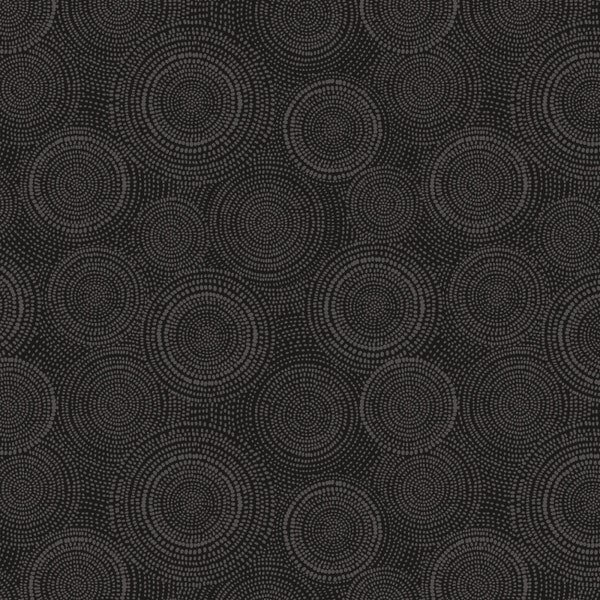 EOB~Tessuti Windham~Radiance~Texture circolare Basic~Nero~Tessuto di cotone tagliato su misura o Seleziona lunghezza 53727-60