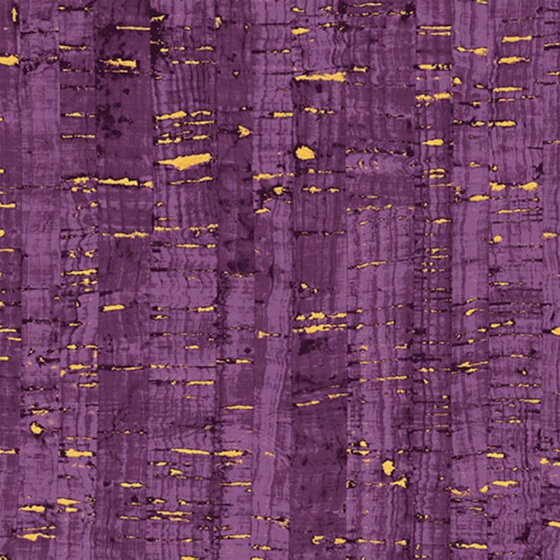 Windham Uncorked Cotton Fabric by the Yard or Select Length 50107M-17 Grape w Metallic Gold