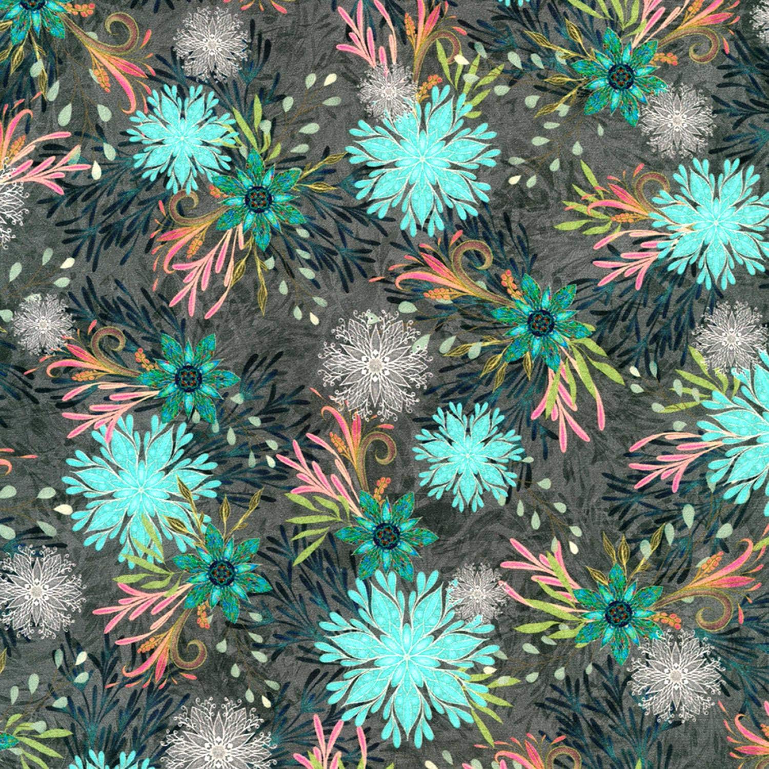 Robert Kaufman~Calixta~Medallians~Charcoal~Cotton Fabric by the Yard or Select Length AQSD22770184
