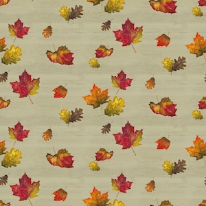 Riley Blake~Fall Barn Quilts~Leaf Toss~Olive~Cotton Fabric by the Yard or Select Length C12203R-OLIVE