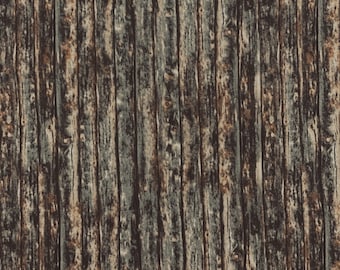 EOB~Timeless Treasures - Lakeside Cabin - Wood Planks - Brown - Cotton Fabric by the Yard or Select Length C8043-BRN