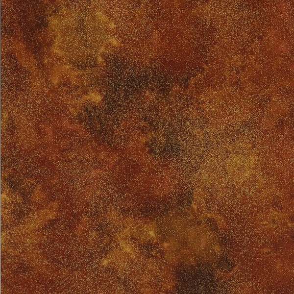 Timeless Treasures~Shimmer~Tonal Texture w/ Metallic Gold~Rust~Cotton Fabric by the Yard or Select Length SHIMMER-RUST