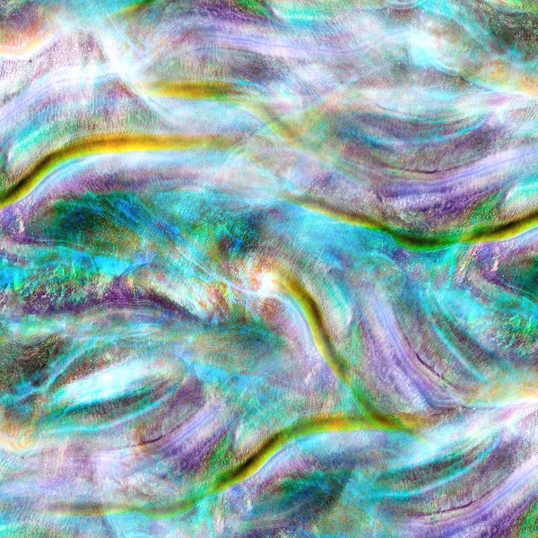 Hoffman~Luminous Love~Texture~Digital~Abalone~Cotton Fabric by the Yard or Select Length U5110-185