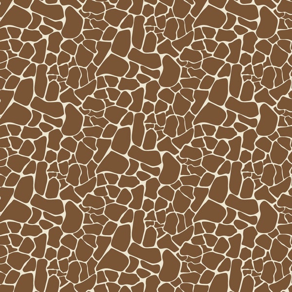 Riley Blake~Animal Kingdom~Giraffe Mini~Brun~Coton par mètre ou longueur choisie C691R-BROWN