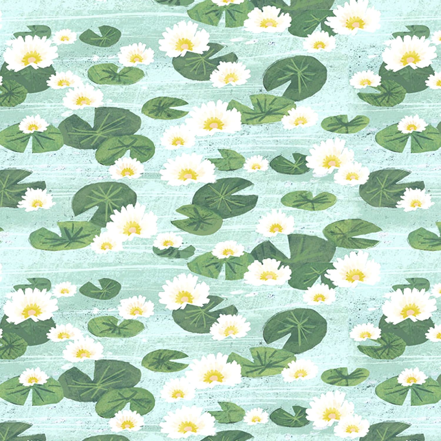 Dear Stella~Lets Get Wild~Waterlilies~Multi~Cotton Fabric by the Yard or Select Length ST-DCJ2152MULTI