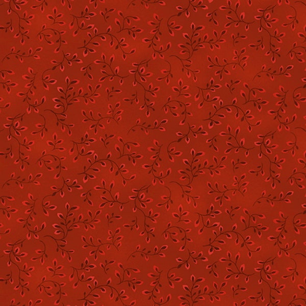 Henry Glass~Folio by Color Principle~Vines~Red Hot~Cotton Fabric by the Yard or Select Length 7755-81