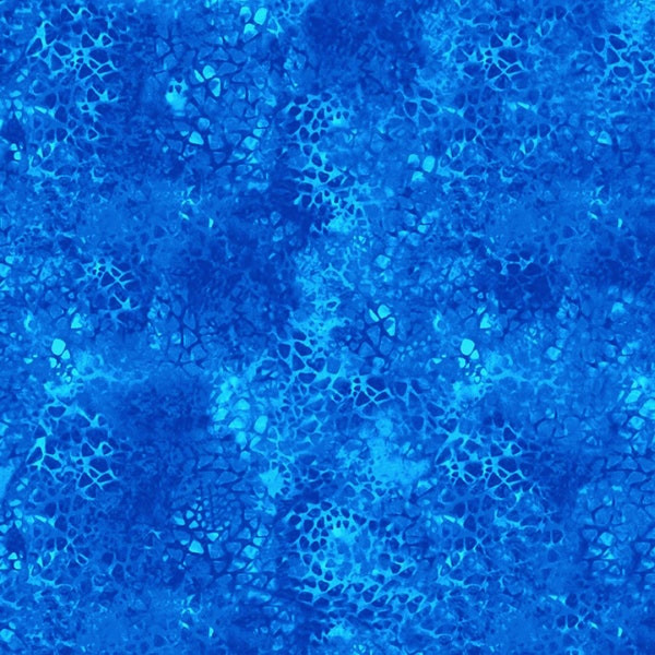 EOB~Benartex~Peacock Symphony~Color Symphony~Blue~Cotton Fabric by the Yard or Select Length 13492B-55