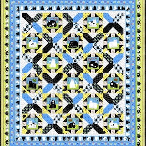 Henry Glass~Day Dreamers~71" x 81" Finished Size Cats Quilt Kit (includes fabric for top of quilt & binding)~AAFQK-183