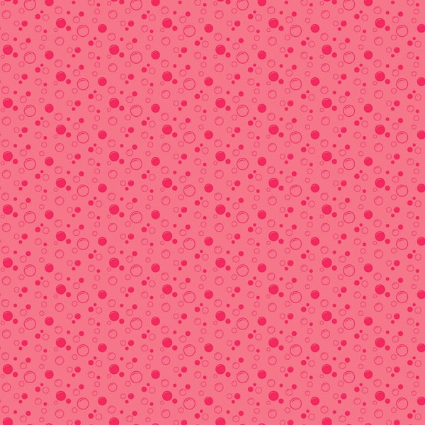 Riley Blake~Mer-Mazing~Bubbles~Hot Pink~Cotton Fabric by the Yard or Select Length C14194-HOTPINK