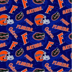 EOB~Sykel Enterprises~College Cottons~NCAA Florida Gators Tone on Tone~Blue~Cotton Fabric by the Yard or Select Length FL-1178