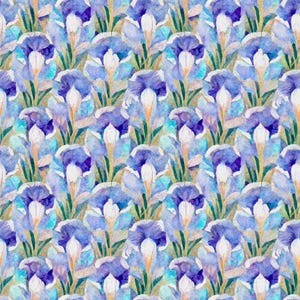 Quilting Treasures~Dancing Blossoms~Iris One Way~Digital~Multi~Cotton Fabric by the Yard or Select Length 30221-X