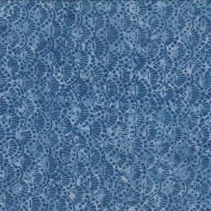 EOB~Wilmington Batiks~Summer 2020~The Road Home~Fans~Blue~Cotton Batik Fabric by the Yard or Select Length 22247-440