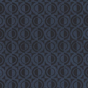 Island Batik~Gatsby~1/2 Circle~Charcoal (Bluish)~Cotton Batik Fabric by the Yard or Select Length 112034795