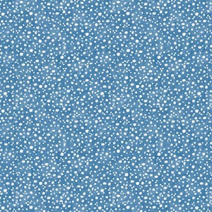 Wilmington Prints~Gnome and Garden~Mushroom Dots~Medium Blue~Cotton Fabric by the Yard or Select Length 39724-414
