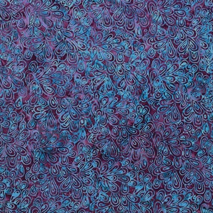 May include: A seamless pattern featuring a blue and purple batik design with intricate swirls and floral motifs.