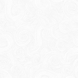 EOB~Studio E~Just Color~Tonal Swirl~Pigment White (White on White)~Cotton Fabric by the Yard or Select Length 1351-PIGW