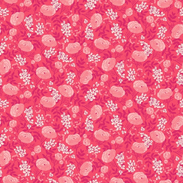 Riley Blake~Hope in Bloom~Petals of Courage~Pink~Cotton Fabric by the Yard or Select Length C11021R-PINK