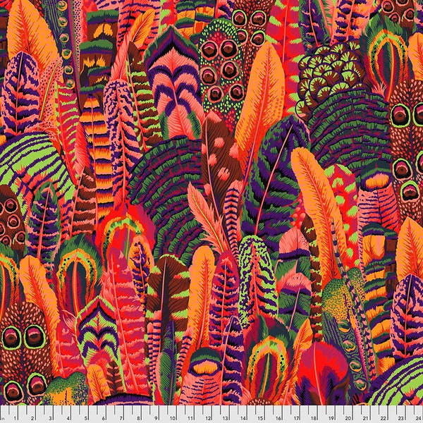 EOB~Free Spirit~Kaffe Fassett February 2021~Feathers~Summer~Cotton Fabric by the Yard or Select Length PWPJ055-SUMMER