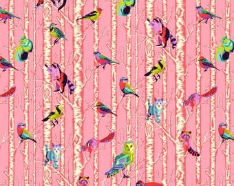 Free Spirit Full Moon Forest II by Tula Pink Family Tree Honey Cotton Fabric by the Yard or Select Length PWTP245-HONEY