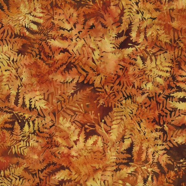 Hoffman~Bali Batiks~Autumn Trail~Fern~Fox~Cotton Batik Fabric by the Yard or Select Length V2518-293