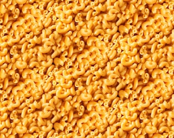 Timeless Treasures Comfort Food Macaroni and Cheese Love Digital Print Fries Cotton Fabric by the Yard or Select Length CD3453-CHEESE