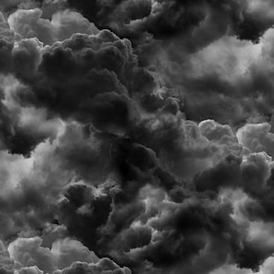 EOB~Timeless Treasures~Wicked~Dark Clouds in Sky~Digital~Cloud~Cotton Fabric by the Yard or Select Length CD2769-CLOUD