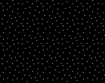 May include: Black background with a repeating pattern of small, evenly spaced white dots. The dots are consistent in size and create a simple, yet visually interesting texture. This pattern is suitable for various design applications.