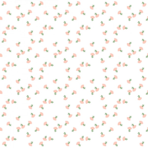Riley Blake~Hibiscus~Ditzy Flowers~White~Cotton Fabric by the Yard or Select Length C11544R-WHITE