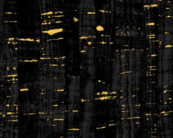 Windham Uncorked Onyx w/ Metallic Gold Cotton Fabric by the Yard or Select Length 50107M-27